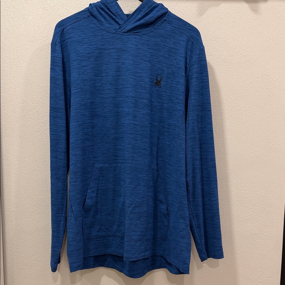 Blue Hooded Men's Shirt